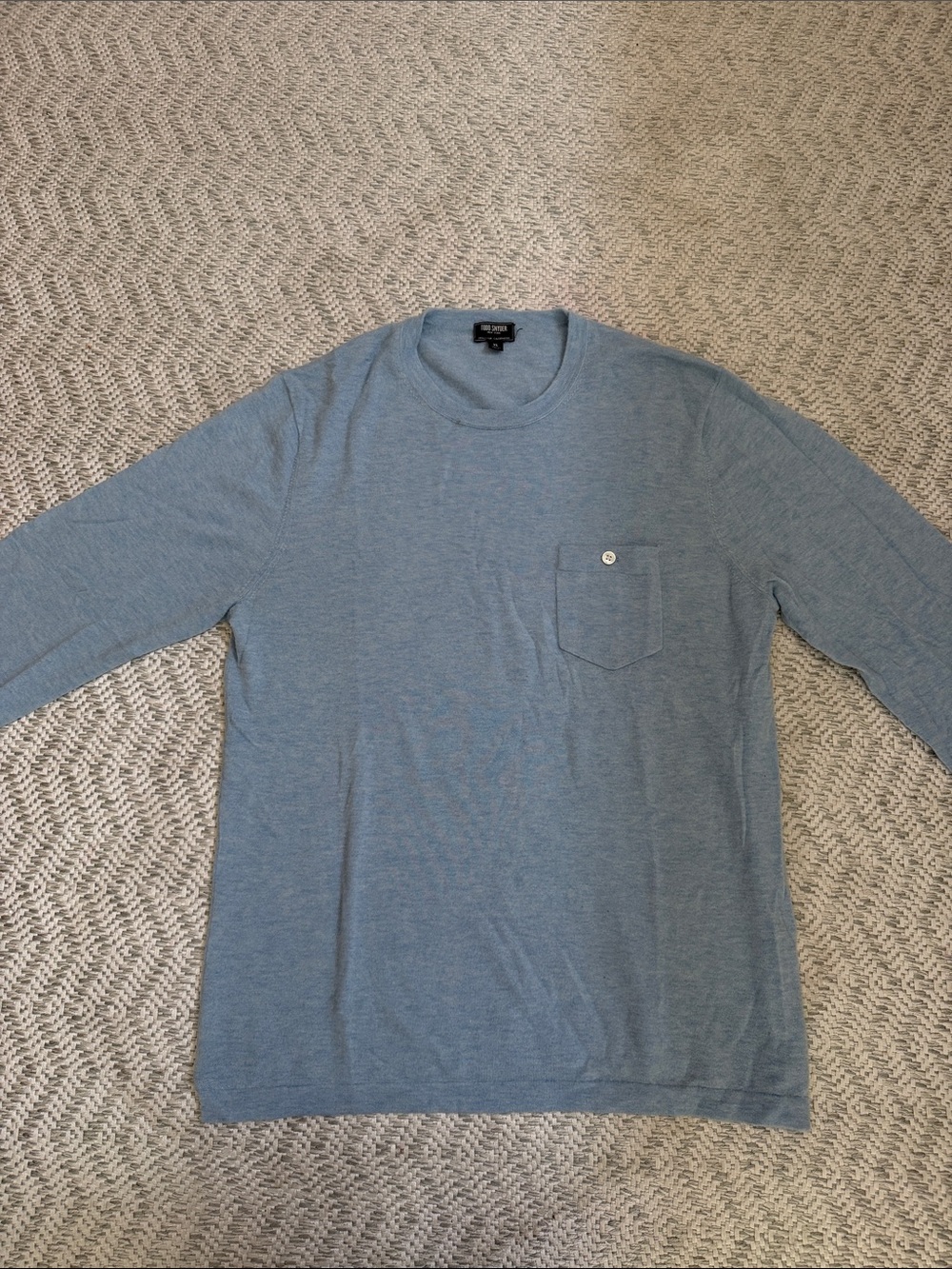 Men’s Todd Snyder Blue Italian Cashmere Sweater
